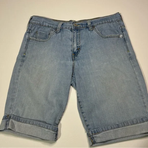 Levi’s 515 Jeans Shorts Women’s 10 Blue Cotton Outdoor Stretch Roll Up Vintaged - Picture 3 of 14